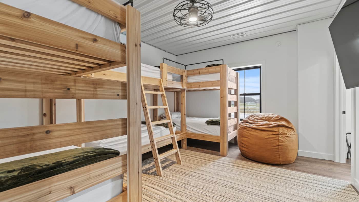 Custom wooden bunk room